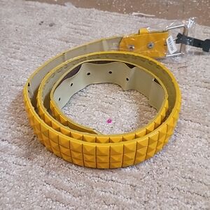 Yellow Studded Belt